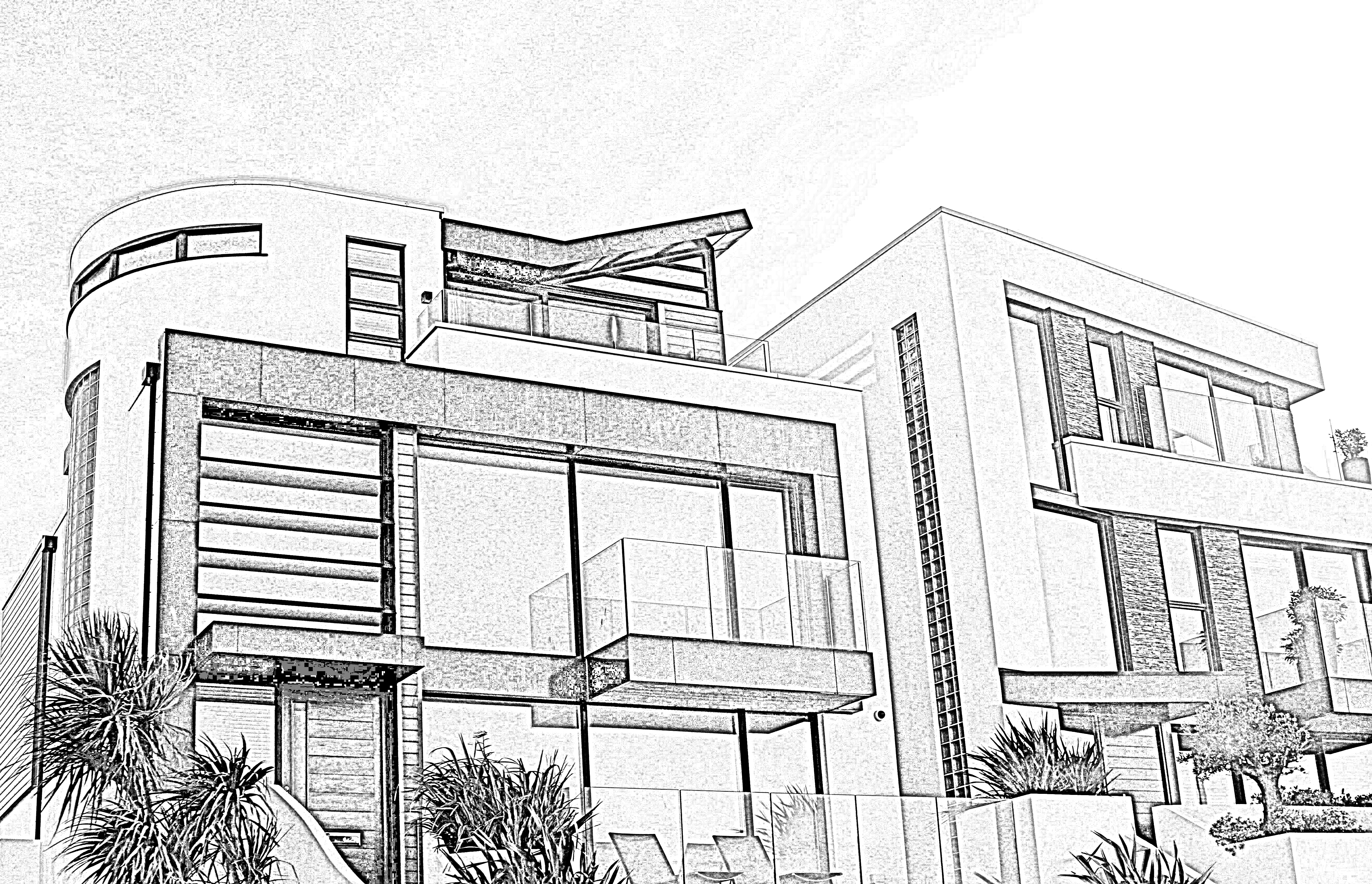 모던 건축 디자인